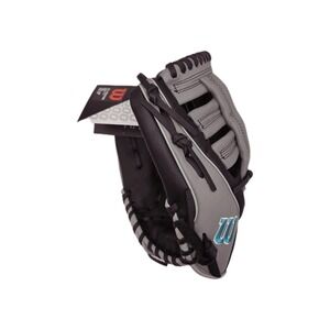 Wilson A500 Black & Gray 5 Finger‎ Baseball Glove 12.5" Left Hand Throw